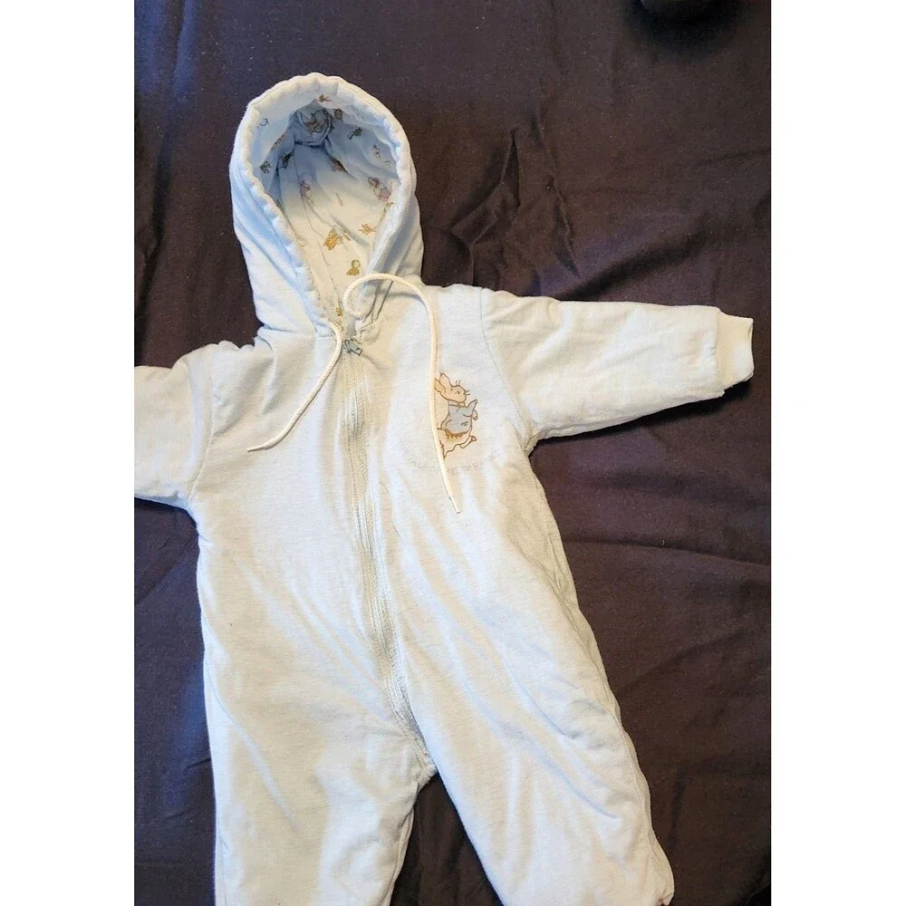 Vintage Peter Rabbit Reversible Infant Bunting Snowsuit - 0-6 mos Measurements
